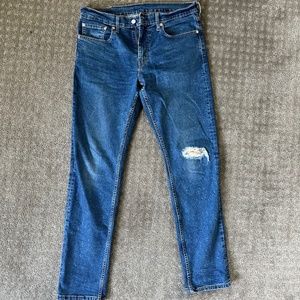 Levis Blue Ripped Jeans